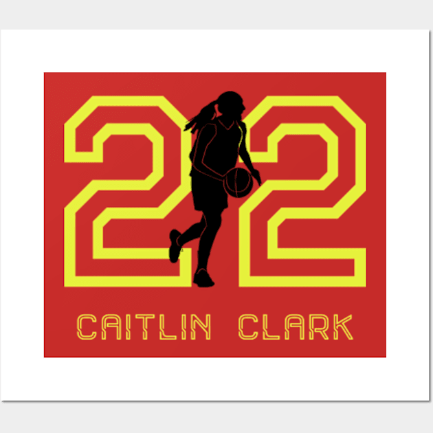 Caitlin Clark design,CAITLIN CLARK - 22. Wall Art by NOSTALGIA1'